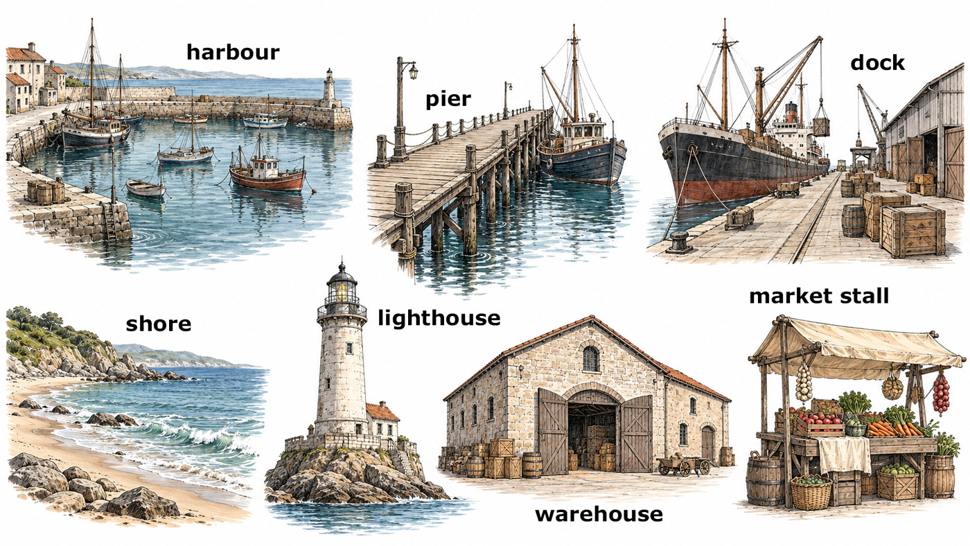 A view around the harbour