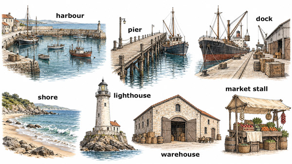 A view around the harbour