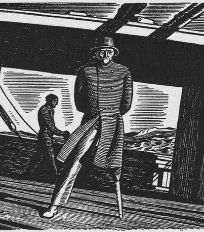 Ahab in Rockwell Kent's illustration for Moby Dick