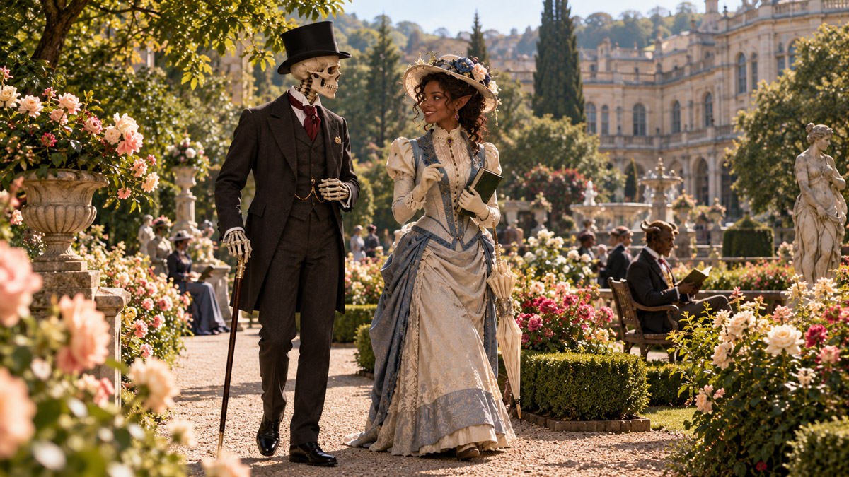 A Walk Among the Roses